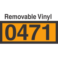 UN0471 Removable Vinyl DOT Orange Panel