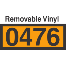UN0476 Removable Vinyl DOT Orange Panel