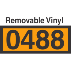 UN0488 Removable Vinyl DOT Orange Panel