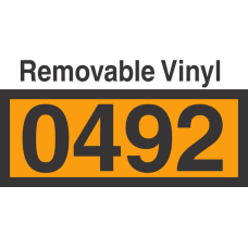 UN0492 Removable Vinyl DOT Orange Panel