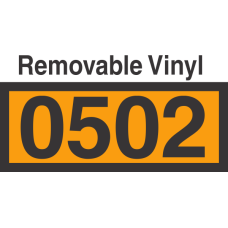 UN0502 Removable Vinyl DOT Orange Panel