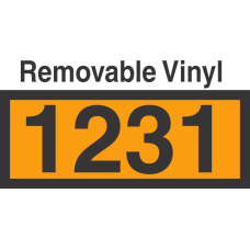 UN1231 Removable Vinyl DOT Orange Panel