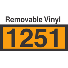 UN1251 Removable Vinyl DOT Orange Panel
