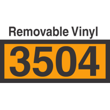 UN3504 Removable Vinyl DOT Orange Panel