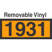 UN1931 Removable Vinyl DOT Orange Panel