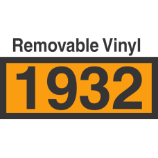 UN1932 Removable Vinyl DOT Orange Panel