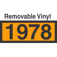 UN1978 Removable Vinyl DOT Orange Panel