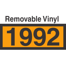 UN1992 Removable Vinyl DOT Orange Panel