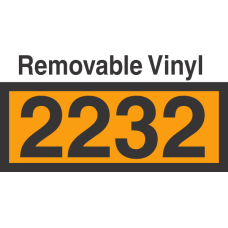 UN2232 Removable Vinyl DOT Orange Panel