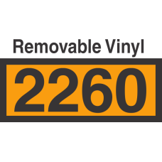 UN2260 Removable Vinyl DOT Orange Panel