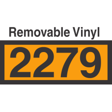 UN2279 Removable Vinyl DOT Orange Panel