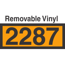UN2287 Removable Vinyl DOT Orange Panel