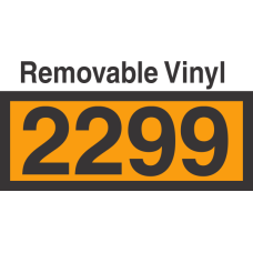 UN2299 Removable Vinyl DOT Orange Panel