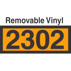 UN2302 Removable Vinyl DOT Orange Panel