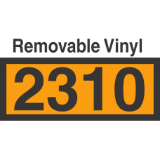 UN2310 Removable Vinyl DOT Orange Panel