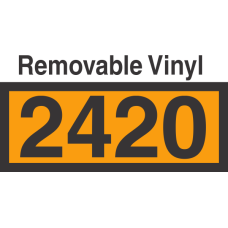 UN2420 Removable Vinyl DOT Orange Panel