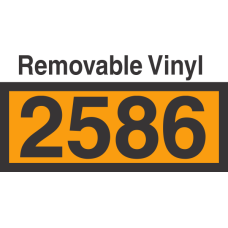UN2586 Removable Vinyl DOT Orange Panel