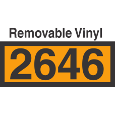UN2646 Removable Vinyl DOT Orange Panel