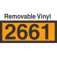 UN2661 Removable Vinyl DOT Orange Panel