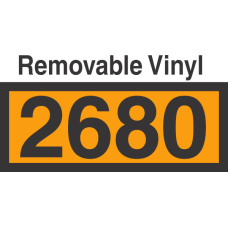 UN2680 Removable Vinyl DOT Orange Panel