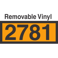 UN2781 Removable Vinyl DOT Orange Panel