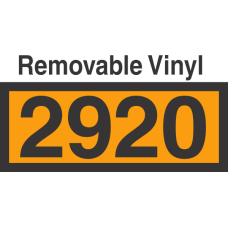 UN2920 Removable Vinyl DOT Orange Panel