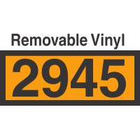UN2945 Removable Vinyl DOT Orange Panel