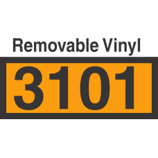 UN3101 Removable Vinyl DOT Orange Panel