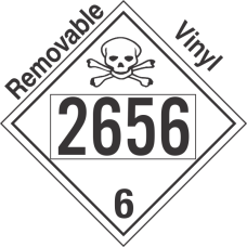 Poison Toxic Class 6.1 UN2656 Removable Vinyl DOT Placard