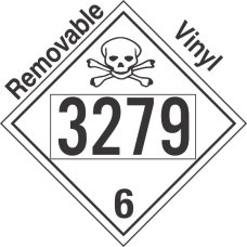 Poison Toxic Class 6.1 UN3279 Removable Vinyl DOT Placard