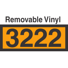UN3222 Removable Vinyl DOT Orange Panel