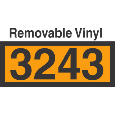 UN3243 Removable Vinyl DOT Orange Panel
