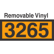 UN3265 Removable Vinyl DOT Orange Panel