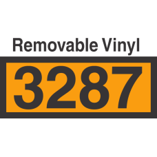 UN3287 Removable Vinyl DOT Orange Panel