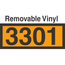 UN3301 Removable Vinyl DOT Orange Panel