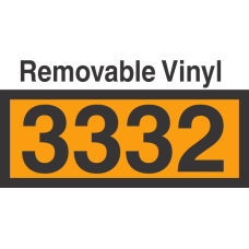 UN3332 Removable Vinyl DOT Orange Panel