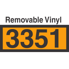 UN3351 Removable Vinyl DOT Orange Panel