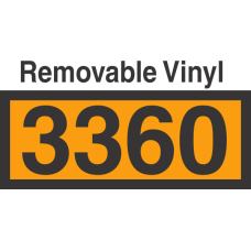 UN3360 Removable Vinyl DOT Orange Panel
