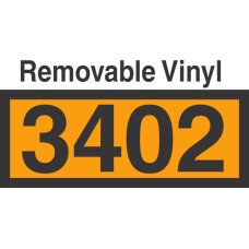 UN3402 Removable Vinyl DOT Orange Panel