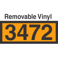 UN3472 Removable Vinyl DOT Orange Panel