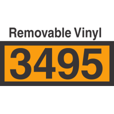 UN3495 Removable Vinyl DOT Orange Panel
