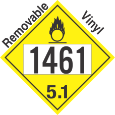Oxidizer Class 5.1 UN1461 Removable Vinyl DOT Placard