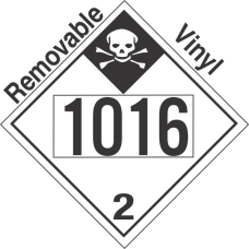 Inhalation Hazard Class 2.3 UN1016 Removable Vinyl DOT Placard