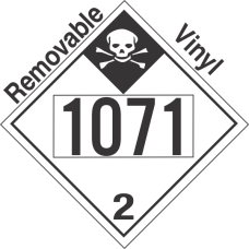 Inhalation Hazard Class 2.3 UN1071 Removable Vinyl DOT Placard