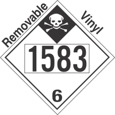 Inhalation Hazard Class 6.1 UN1583 Removable Vinyl DOT Placard