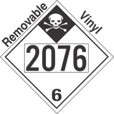 Inhalation Hazard Class 6.1 UN2076 Removable Vinyl DOT Placard