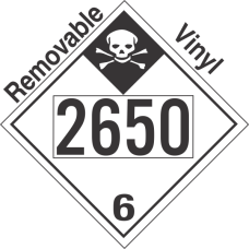 Inhalation Hazard Class 6.1 UN2650 Removable Vinyl DOT Placard