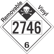 Inhalation Hazard Class 6.1 UN2746 Removable Vinyl DOT Placard