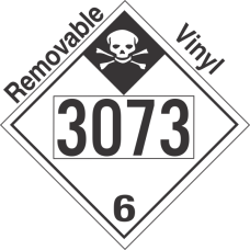 Inhalation Hazard Class 6.1 UN3073 Removable Vinyl DOT Placard