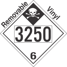 Inhalation Hazard Class 6.1 UN3250 Removable Vinyl DOT Placard